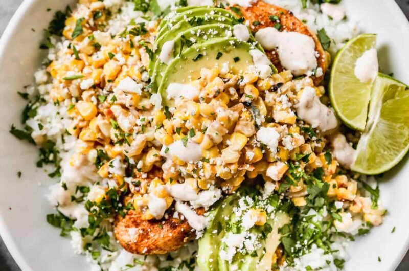 Street Corn Chicken Rice Bowl